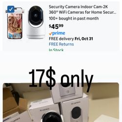 Security Camera Indoor Cam-2K 360° WiFi Cameras for Home Security,Pan & Tilt,Pet/Dog/Baby Camera with Phone app,2-Way Audio,Night Vision,24/7 Cloud &