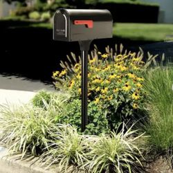 Black Mail Box With Post 
