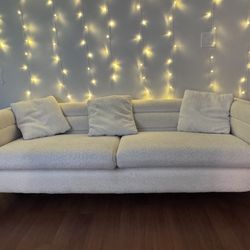 White/Light Beige Couch 85”x31”x27.5”