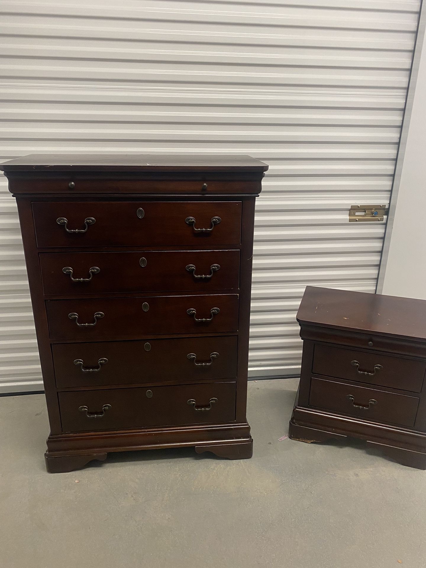 Preowned Nightstand And Tall Dresser