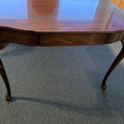 Antique Henry F Miller Dinner Table With 4 Leaves