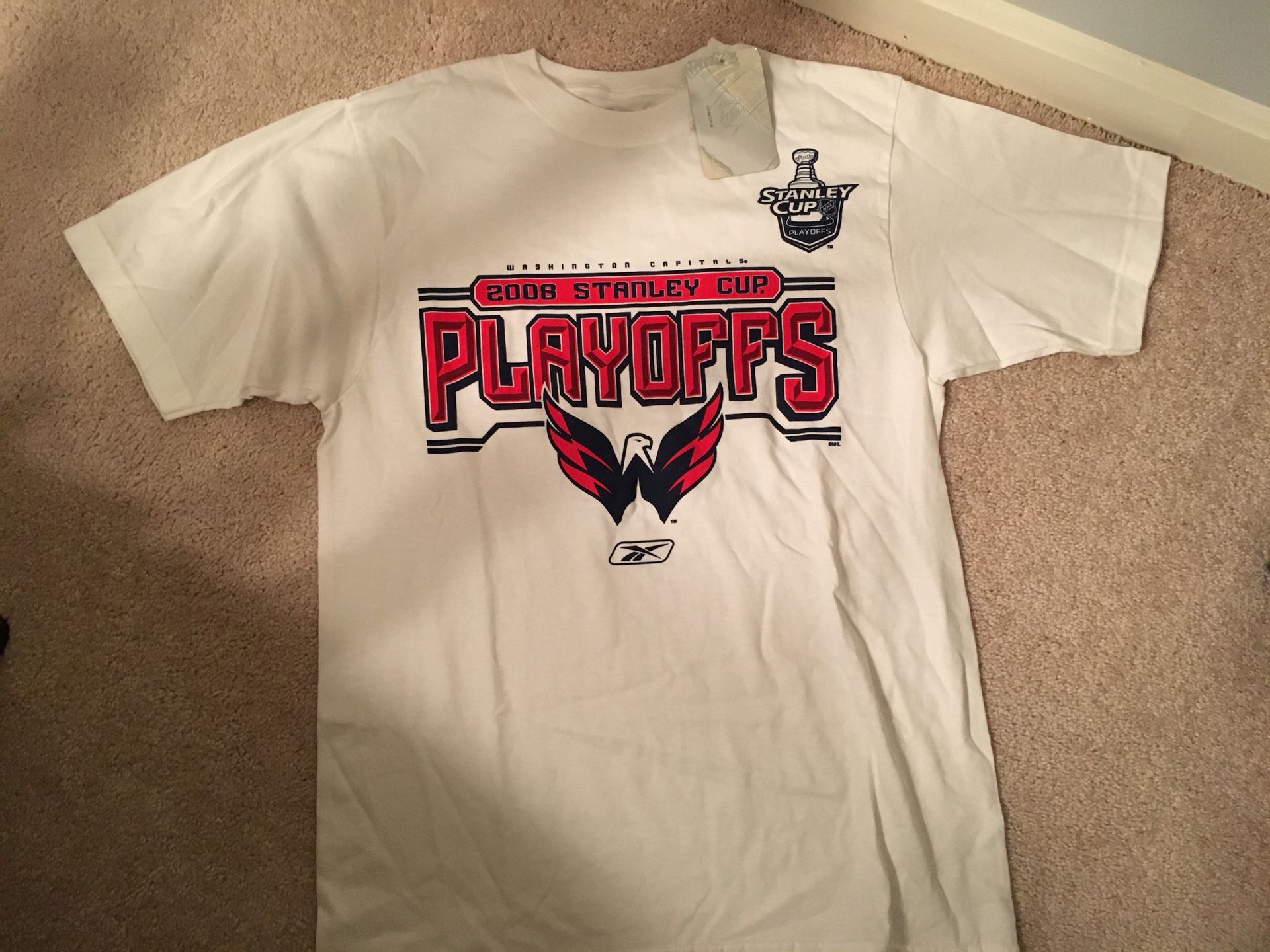 NEW Washington Capitals T-Shirt - Commemorates 2008 Stanley Cup Playoffs