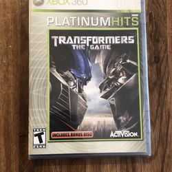 Transformers: The Game Xbox 360 FACTORY SEALED MINT