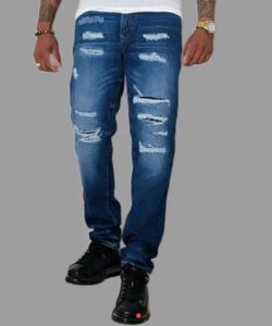 Blue Ripped jeans Slim-fitting