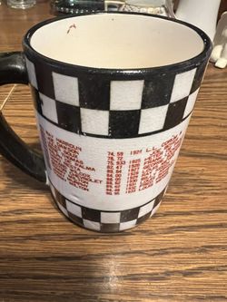 INDY 500 RACE WINNERS 1911-1961 coffee Mug with winning speeds for Sale in  Glenshaw, PA - OfferUp