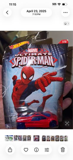 Set of 10 hot wheels Spider-Man series