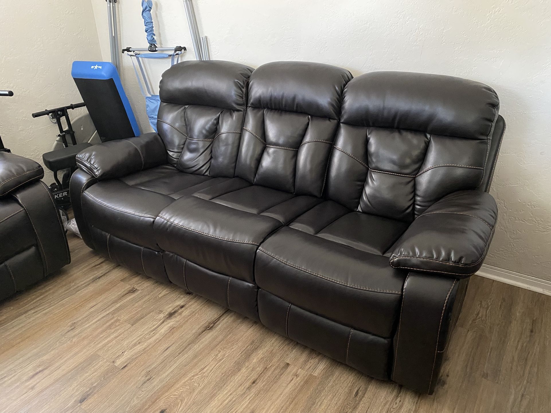 Black Pleather Couch – Gently Used