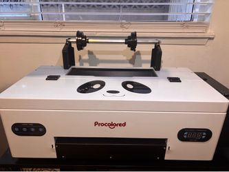 DTF printer, oven, and heat press