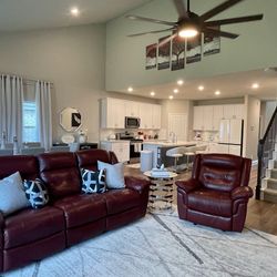 Leather Sofa Set (Recliners)