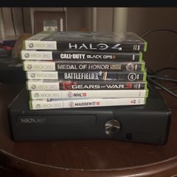 Xbox 360 With Games & Controller