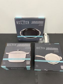 NEW Bel Fer Limited Edition Enameled Cast Iron Cookware Set - 3 Pieces