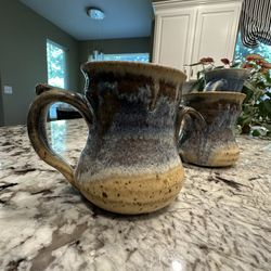 Pair of Pottery Mugs