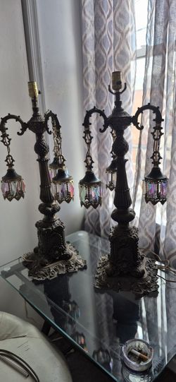 GOTHIC Vintage Hollywood Regency lamps/ GOTHIC- 1960s*** FREE LOCAL DELIVERY