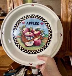 Vintage apple pie plate