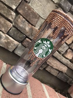 Starbucks Rose Gold Drip Tumbler 