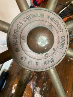 Vintage Brown & co Boat Wheel