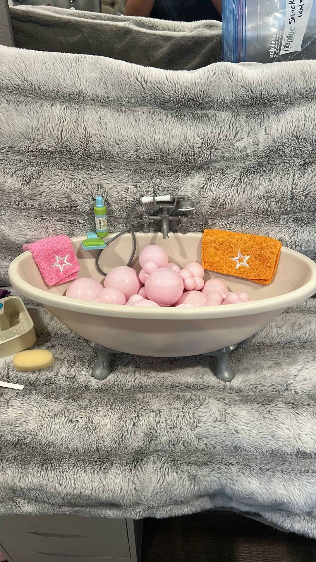 American girl doll bath