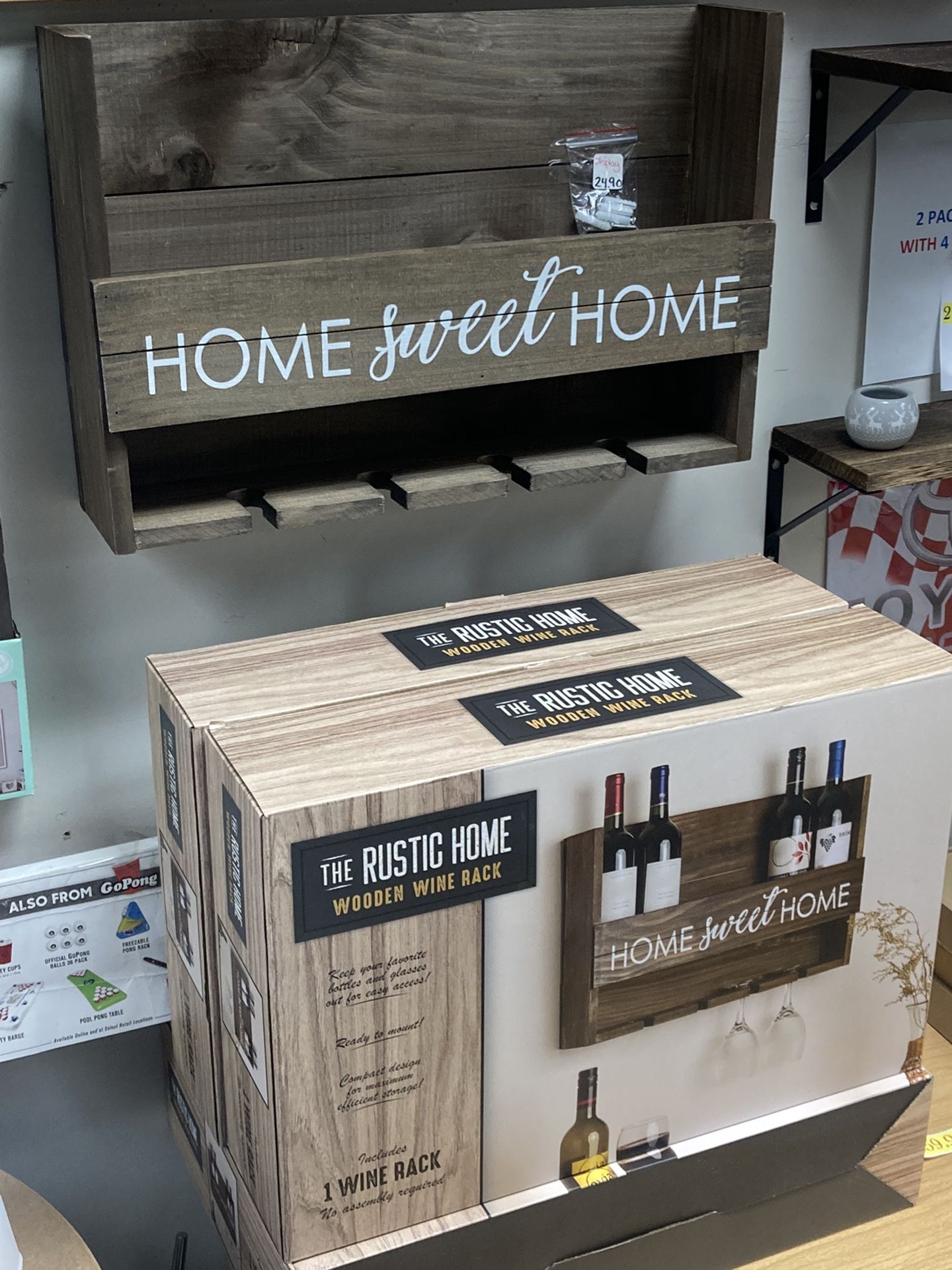 Rustic Wooden Wine Rack -Pick Up Location In Description 
