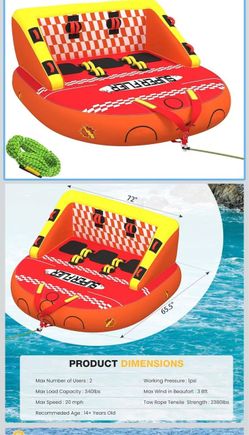 ❤️‍🔥 #R4 Towable inflatable tubes for 1 to 3 people for navigation,