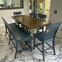 Counter Height Farm Table  - fits 7