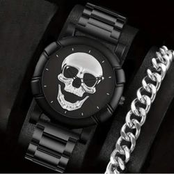 Skull 2 Piece Watch Set NWT 