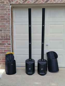A pair of LD Systems MAUI5 800w All-in-One PA System with Bluetooth 2020s - Black w/ Bags and Covers