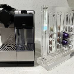 Nespresso Lattissima Touch Original Espresso Machine with Milk Frother by De'Longhi & Capsule Stand Cafetera Coffee maker