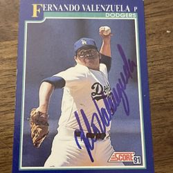 Fernando Valenzuela autographed Baseball Card 