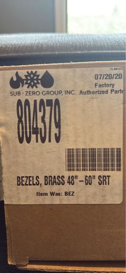 Sub-Zero Brass Bezels 48"-60" SRT Part #804379