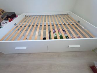 Ikea Queen Bedframe with Storage