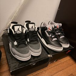 Black Cement 3s and Fear 4s