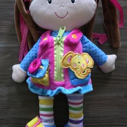 June Garden Dressy Friends Belle Stuffed Doll Educational Sensory Learning Montessori 