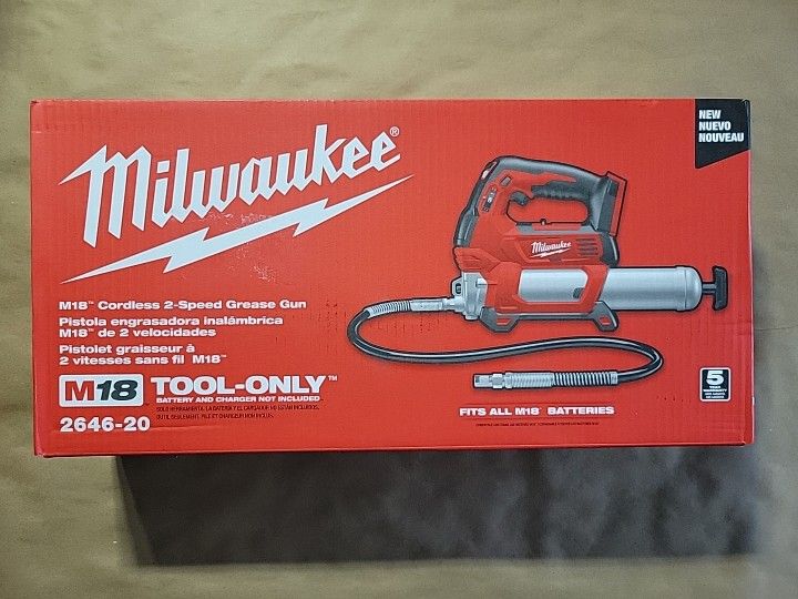 Milwaukee 2646-20 18V Cordless 2 Speed Grease Gun (Tool Only)