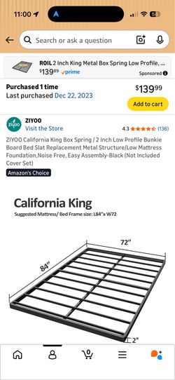 Metal bed frame