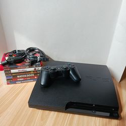 PS3 Slim Console with Controller and  6 Games