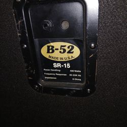 modelo B-52 SR-15 o similar. Estos altavoces están diseñados para aplicaciones de DJ móvil, clubes o sistemas de sonido en vivo. 