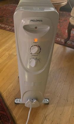 PELONIS Large Room Radiator Heater, Oil-Filled Electric Radiator, Two Knobs, 1500W, Silent Room Heater, 3 Modes, Tip-Over Protection
