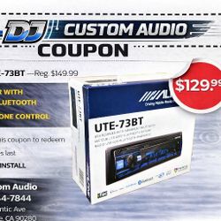 Alpine UTE-73BT Single Din Car Stereo USB Mp3 Auxiliary Am Fm Radio Bluetooth 🚨 Payment Options Available 🚨 No Credit Needed 🚨 