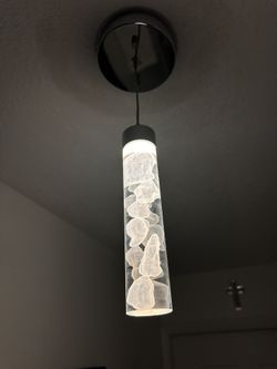 Pendant Lights Kitchen Island, Modern Mini Pendant Light Fixtures with Crystal Stone, Dimmable LED Chandelier, Chrome Hanging Light Fixture for Dining