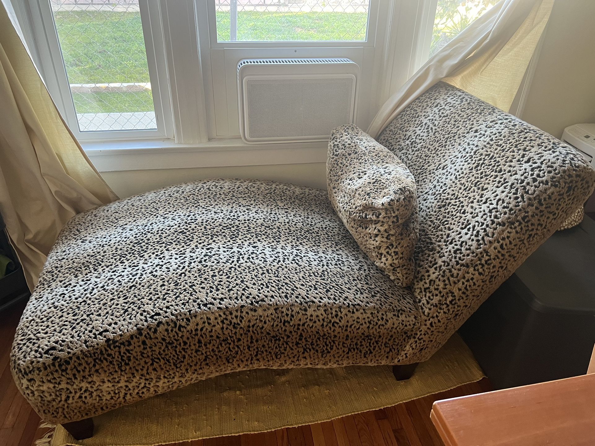 Leopard cheetah Print Chaise Lounge