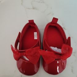 Baby Girl Red Ballerina Flats (6-9 Months)