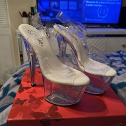 Clear Pleaser Heels 