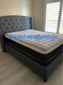 Queen size bed frame and mattress