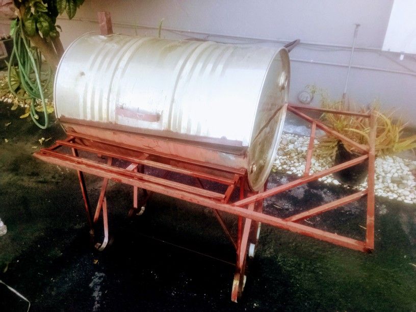 Drum Barrel Smoker BBQ Grill - 55 Gallon - Handmade - 4th Of July