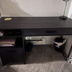 Office Desk Table with 2 Drawers and Storage