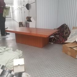 Beautiful teak coffee table and cabinet or tv stand. $1