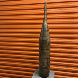 Yuri Zatarain (Mexico, 1972) Large Stretched Wood Floor Sculpture Vase 43.5"x6"