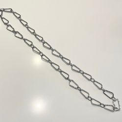 Express Silver Chain Necklace 33” Hangs About 16” Down- Preowned