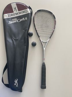 Browning Squash Racket With Case and 2 Balls