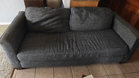 Gray Fabric Two-Seat Sofa